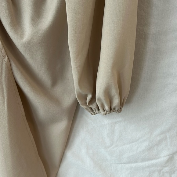 Pretty Little Thing Stone Underbust Detail Ruched Midi Dress Women Size 6 - Picture 16 of 17